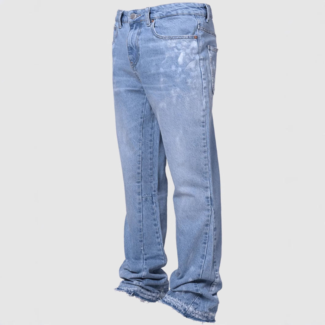 Men's Straight-leg Denim Pants Street Style