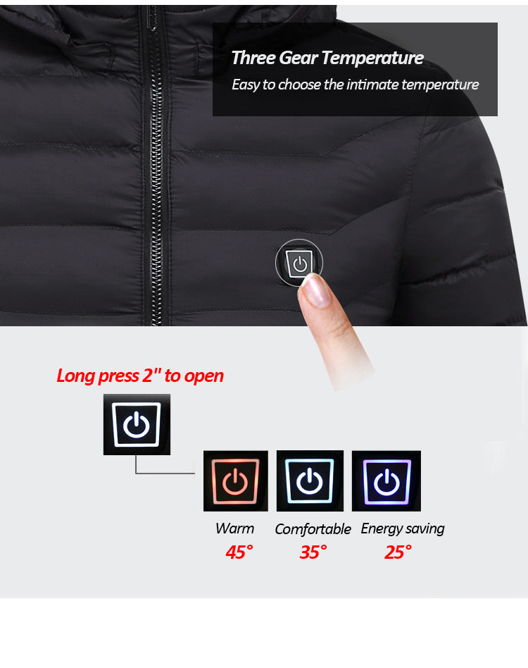 Heating smart cotton jacket men
