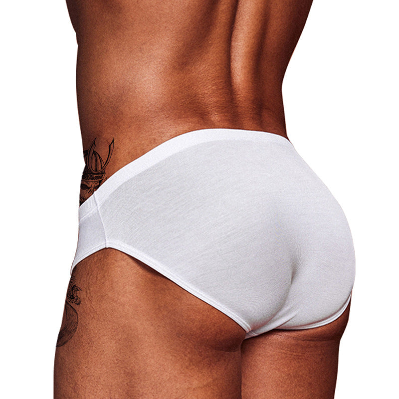 Men's Low Waist Modal Breathable Solid Color Briefs