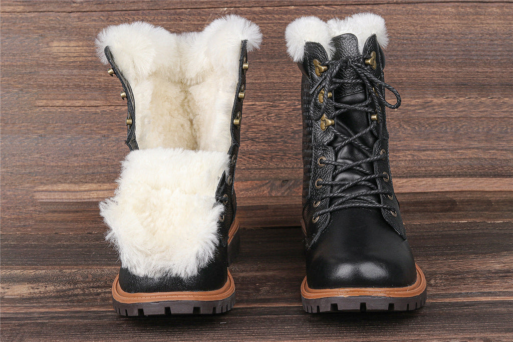Wool Inner Top Layer Cowhide Upper For Men