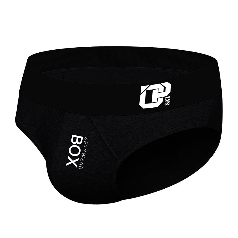 Men's solid color cotton underwear