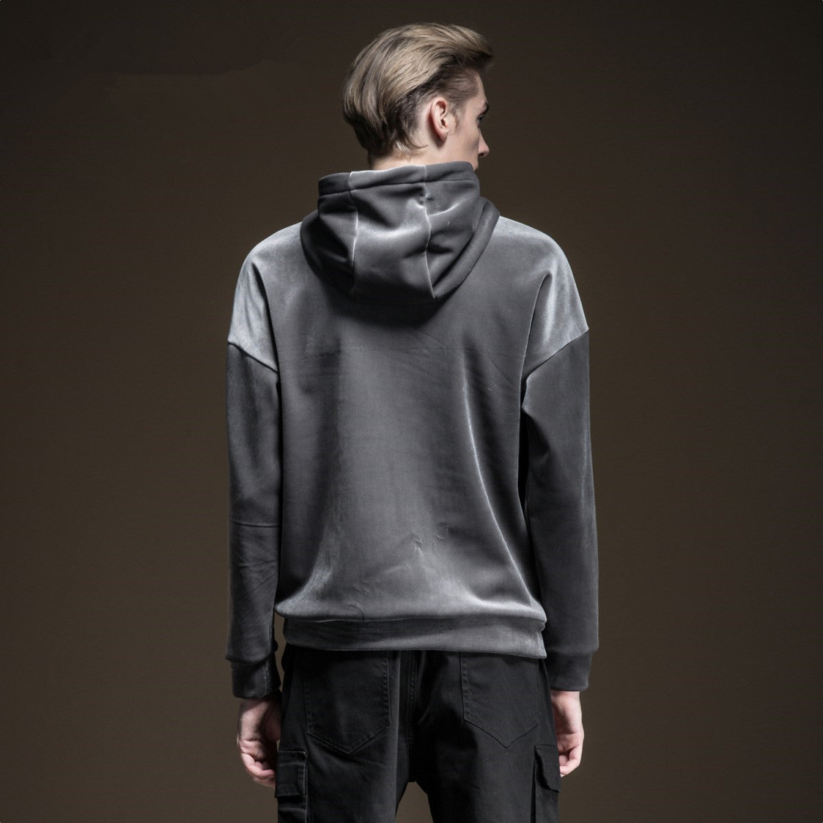 Popular logo jacket with thick velvet hood