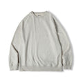 Retro Washed Heavy Looped Fabric Round Neck Sweater