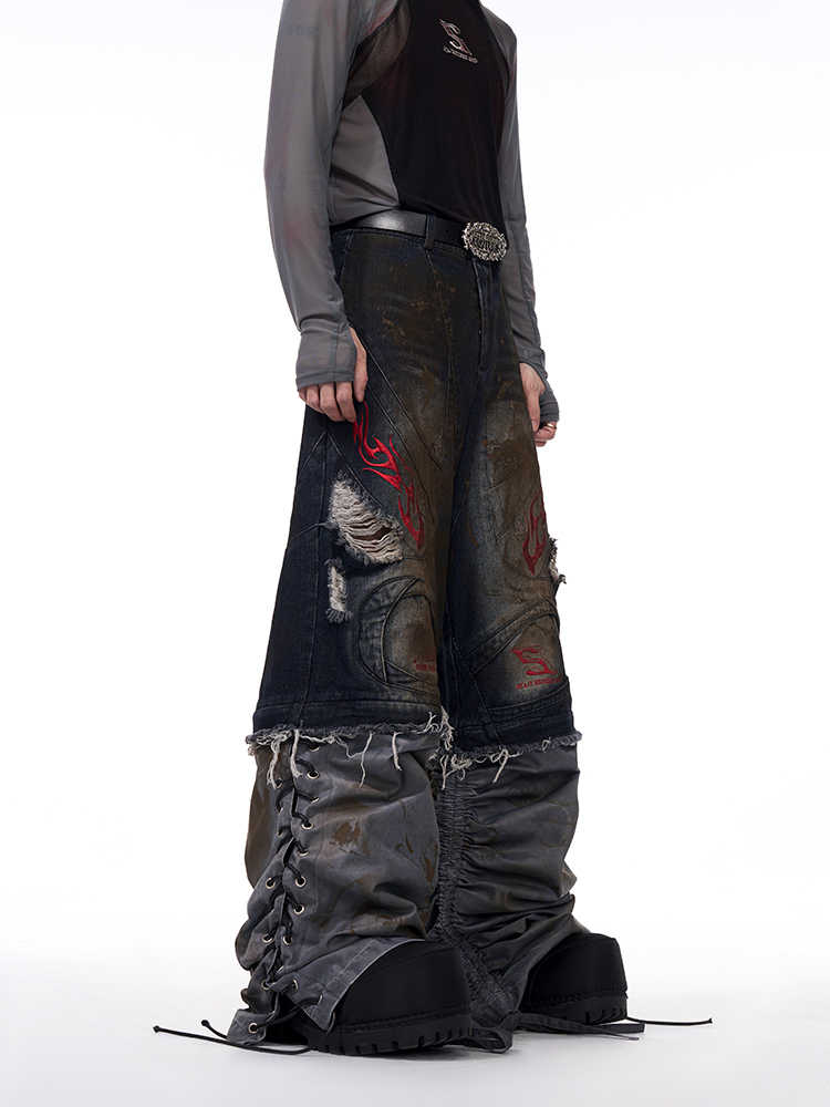 Men's Retro Jeans With Detachable Trouser Legs