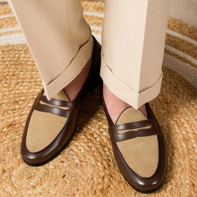 Loafers Belgium Champagne British Style Casual