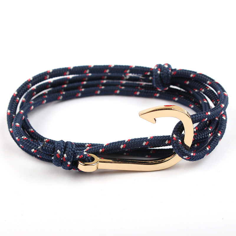 Adjustable Paracord Anchor Charm Bracelets