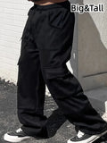 Loose Wide Leg American Gray Track Sweatpants Plus-sized Plus-sized