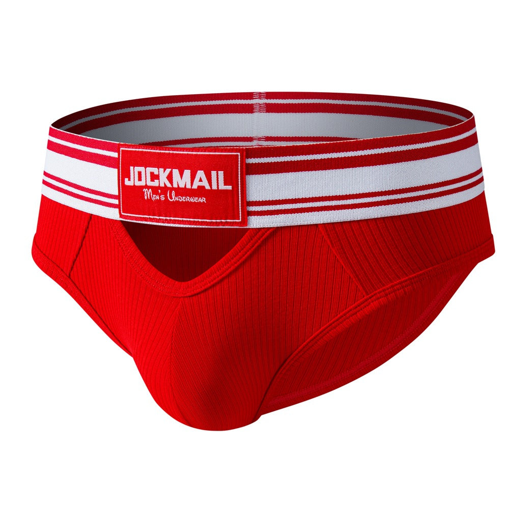 New Men's Triangle Underwear Comfortable Ribbed Cotton Sexy U Pouch