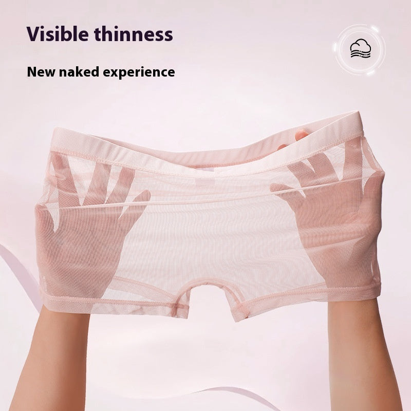 New Flat Foot Breathable Elastic Low Waist Boxer Briefs
