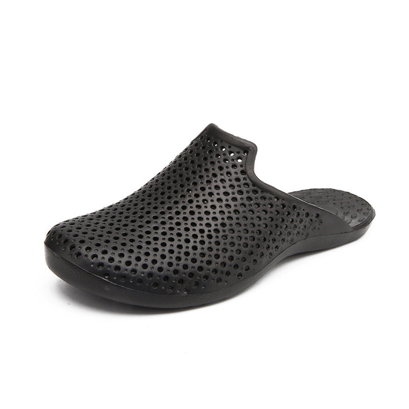 Slippers Summer Big Size Baotou Breathable One-word Beach Shoes
