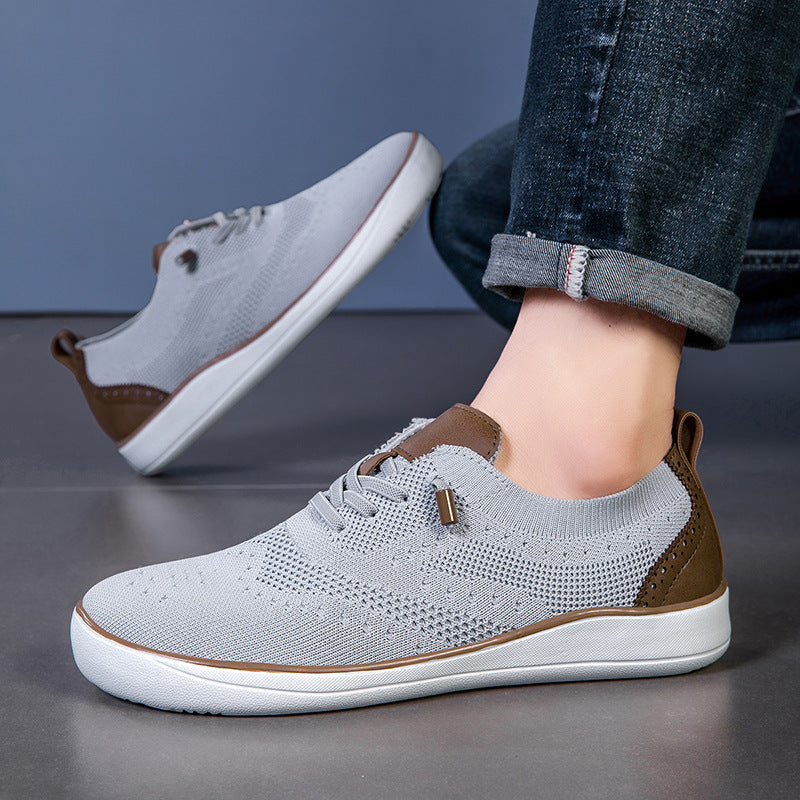 Widened And Fattened Big Wide Last Big Foot Shoes Mesh Walking Shoes