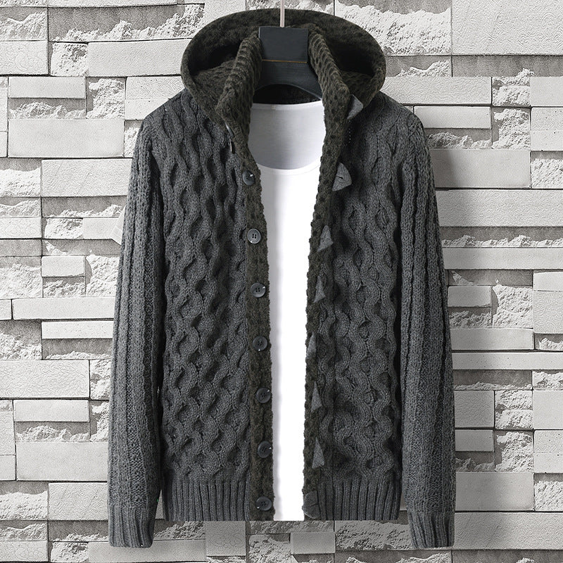 Men's Korean-style Stretch Slim Fit Sweater Jacket