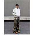 Men's Contrast Color Three-dimensional Pocket Overalls