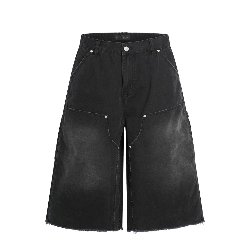 American Retro Black Rivet Cropped Pants