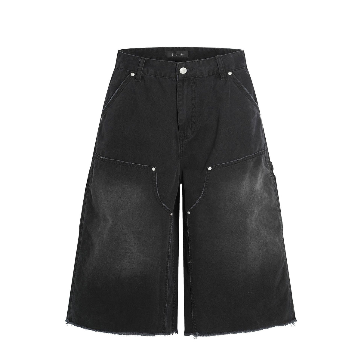 American Retro Black Rivet Cropped Pants