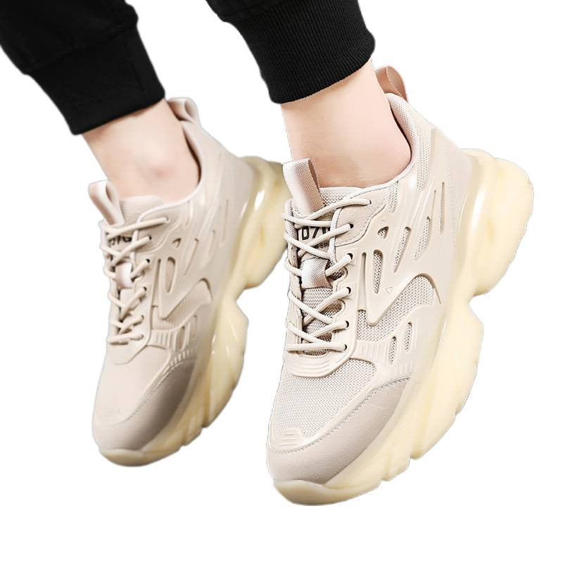 Fashion Breathable Mesh Cloth Shoes Men's Personality Trend Sports Platform Shoes