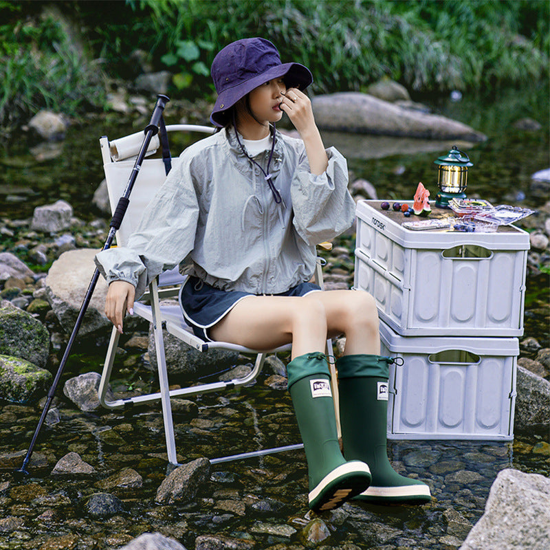 Couple Platform High Tube Outdoor Camping Rain Boots Waterproof Non-slip Rain Boots