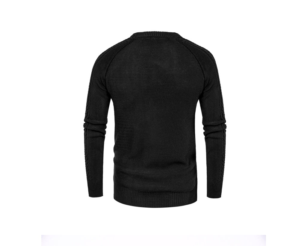 Men's new round neck pullover new long men's casual sweater