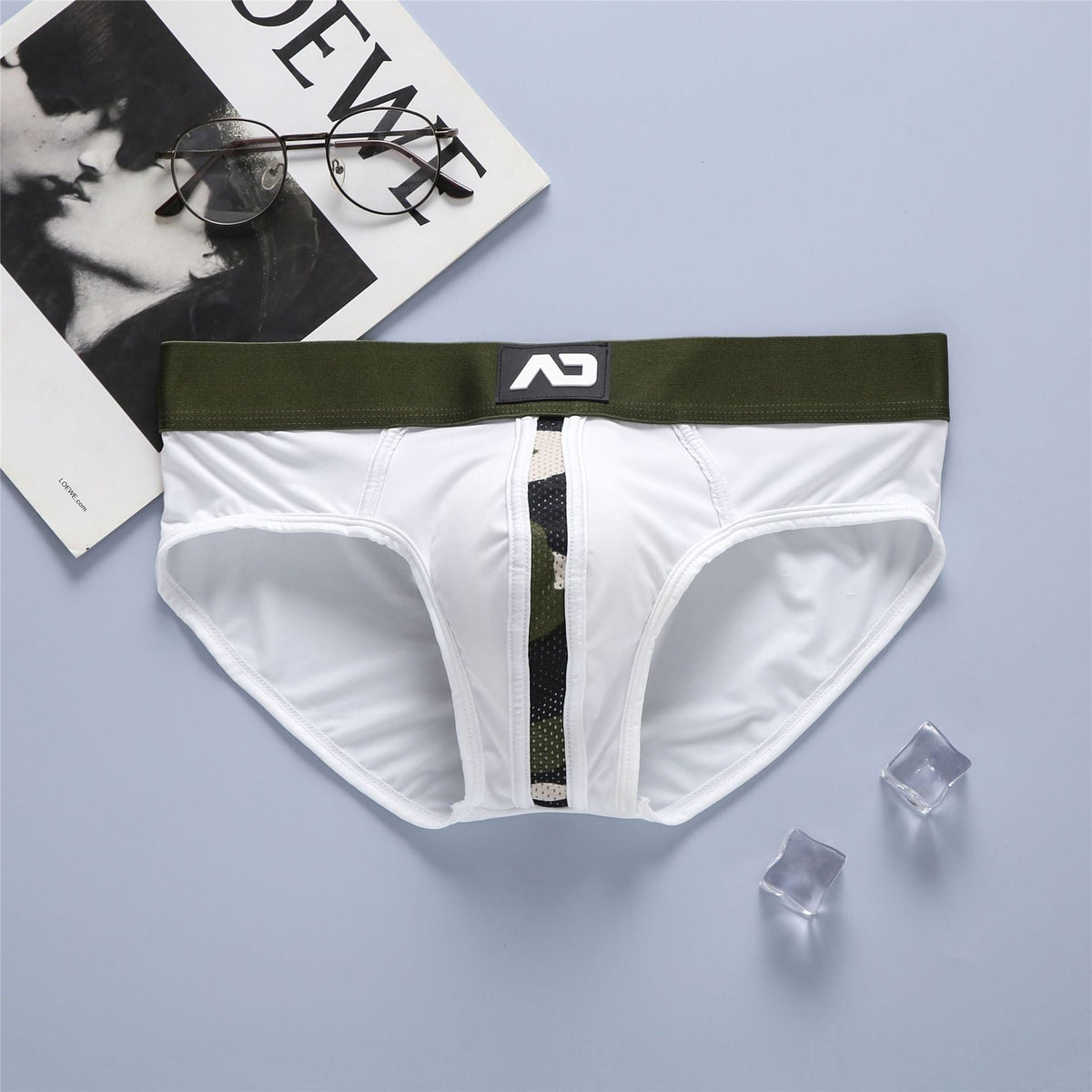 Men's Milk Silk Low Waist Elastic Three-dimensional Bag Comfortable Briefs