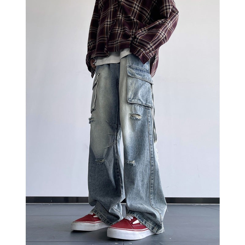 Tooling Straight-leg Trousers Loose Trendy All-match