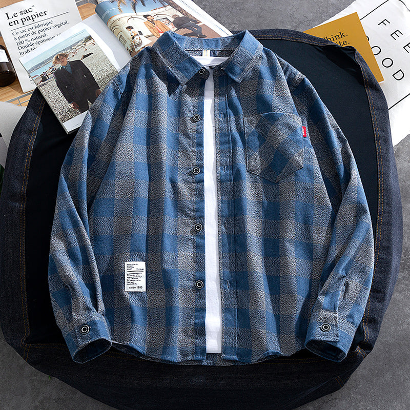 Men's Long-Sleeved Warm And Fleece Shirt