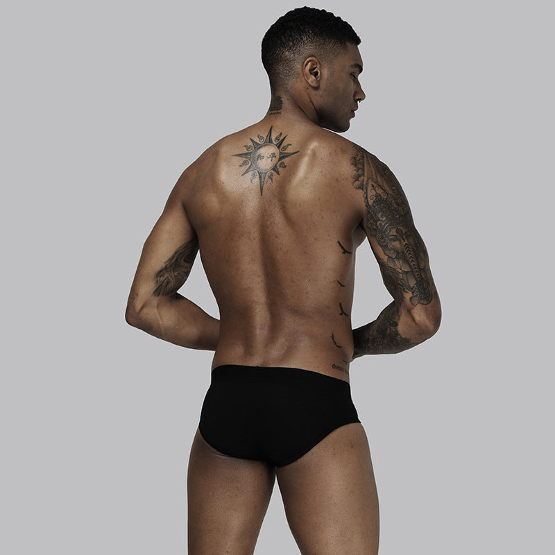 Men's solid color cotton underwear
