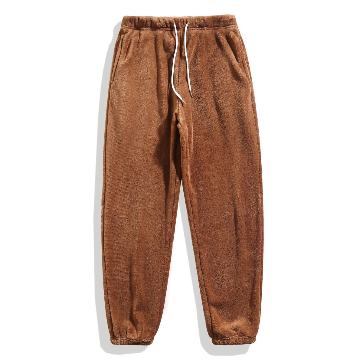 Casual And Fashionable Coral Fleece Drawstring Pants