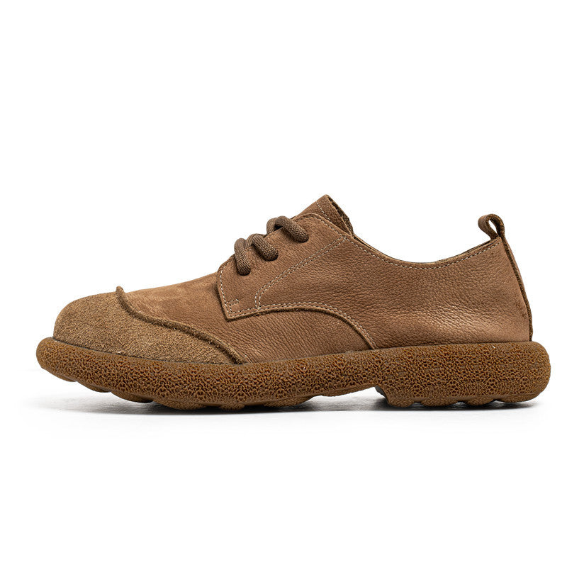 Casual Lace Up All Inclusive Birkenstock Men's Versatile Vintage Casual Leather Shoes