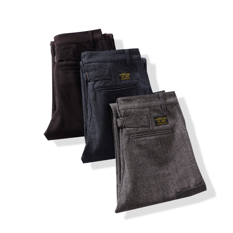 Light Business Men's Retro Workwear Casual Pants