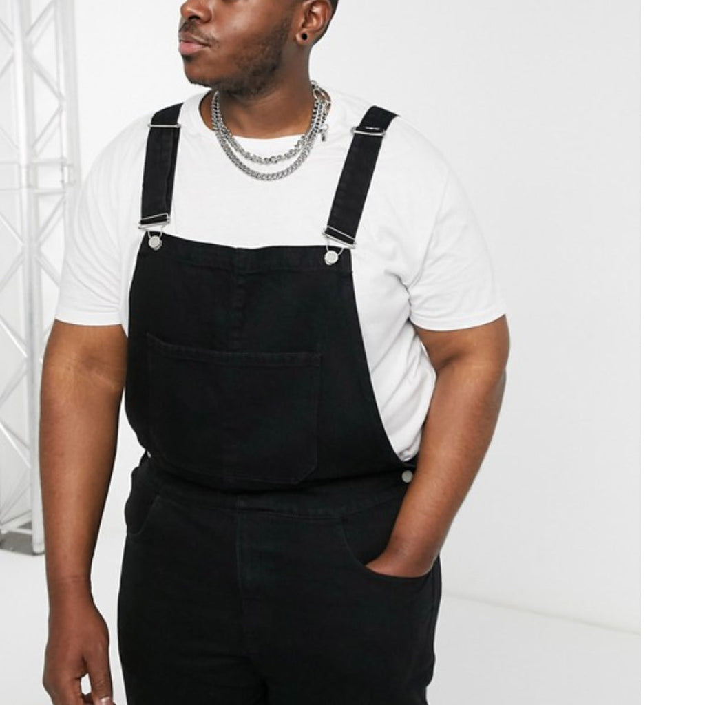 Personality Men's Denim Suspender Pants
