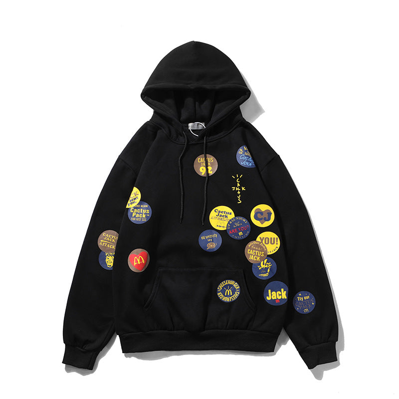 Co-Branded Hip-Hop High Street Drop2 Hoodie