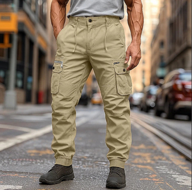 European And American Men's Oversized Trousers Fashion Multicolor Leisure Tappered Overalls