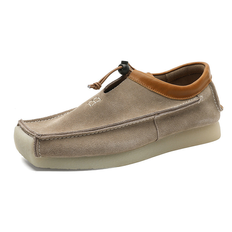 Casual Plus Size High-top Loafers Comfortable To Wear Outside Soft Bottom Lace Up Pumps