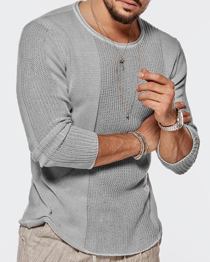 Men's round neck knit top