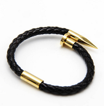 Nail Braid Bracelet With Magnetic Buckle