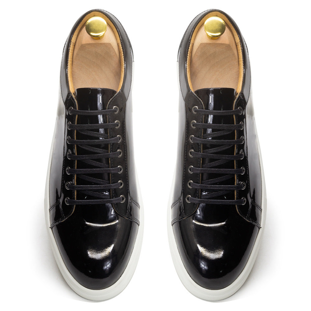 Handmade Leisure Patent Leather Fashionable And Wearable Plus Size Leather Shoes