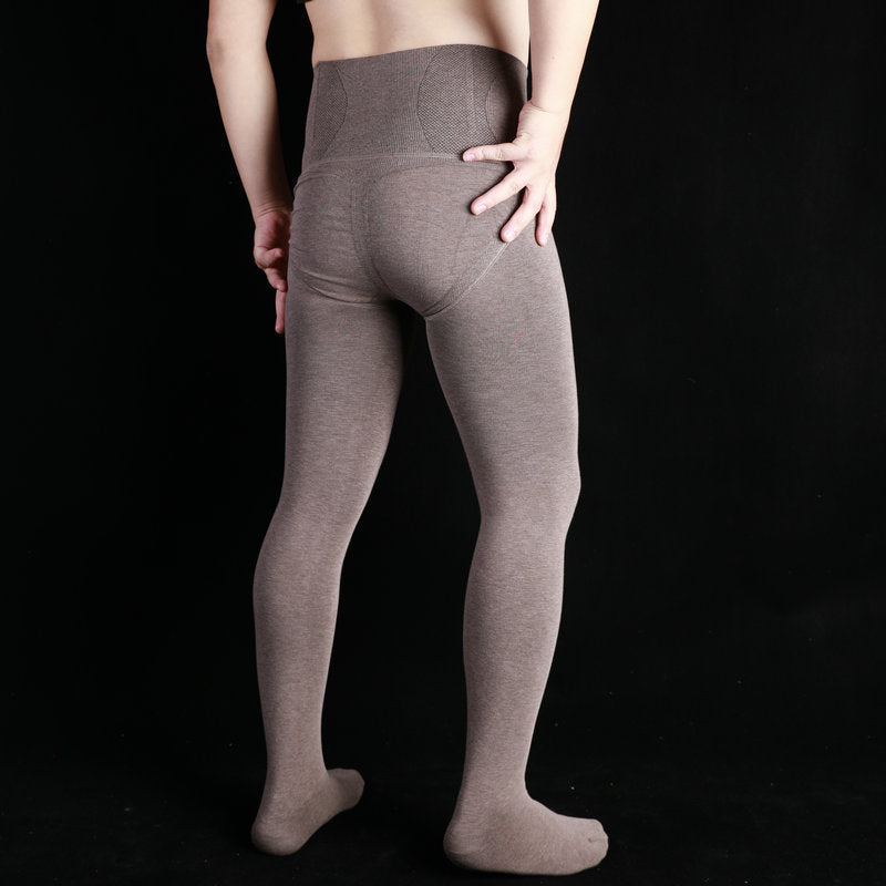 Autumn And Winter Men's Fleece-lined Thermal Pantyhose