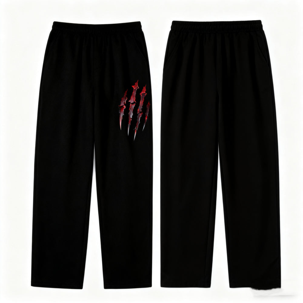 Loose Elastic Waist Casual Pants
