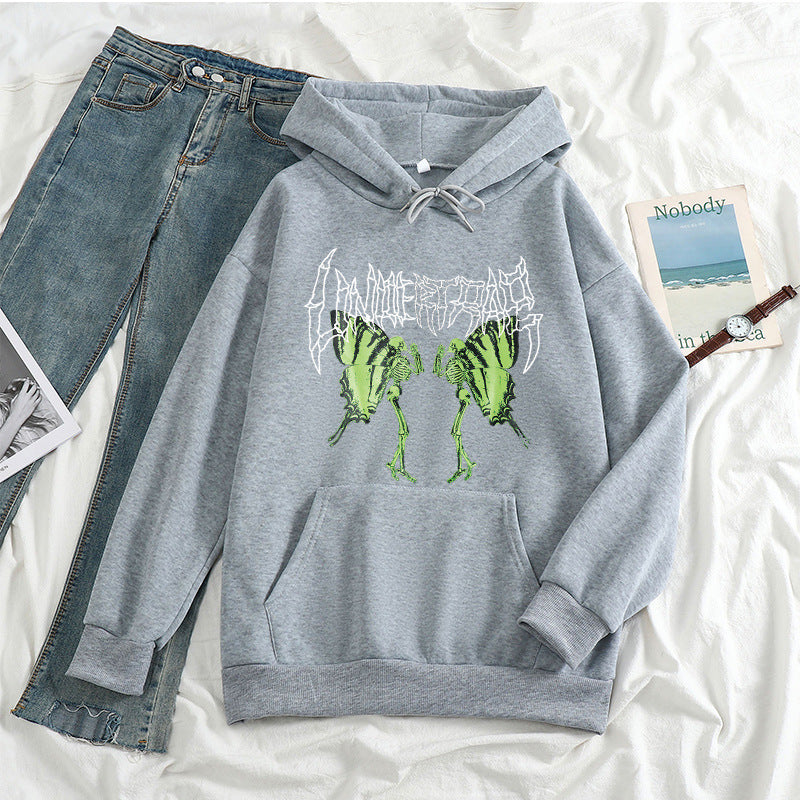 Gothic Skull Harajuku Butterfly Hoodie