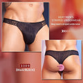 Lightweight Striped Lace Mens Thong Sexy