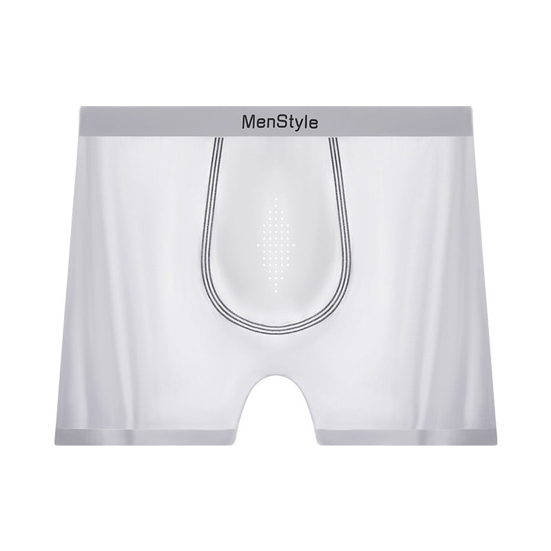 Satin Ice Silk Breathable Single-layer Bottom Crotch Seamless Boxers