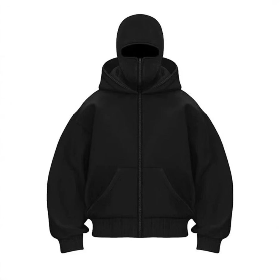 Autumn Spring Hooded Loose Cardigan Baseball Uniform Men