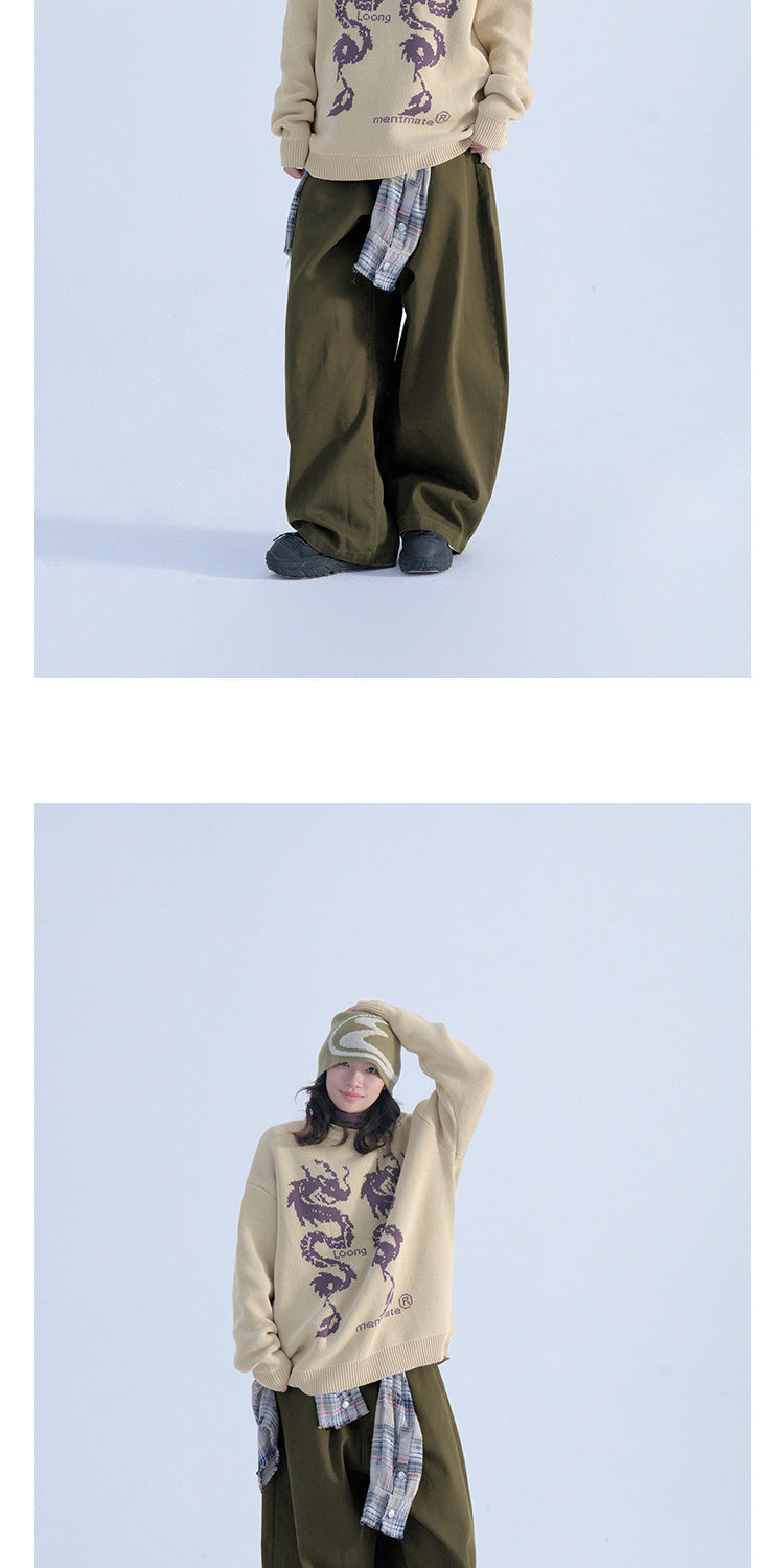 Men's Retro Minority Vintage Style Profile Radish Overalls