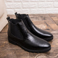 Vintage High-top Embossed Leather Shoes