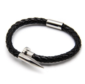 Nail Braid Bracelet With Magnetic Buckle