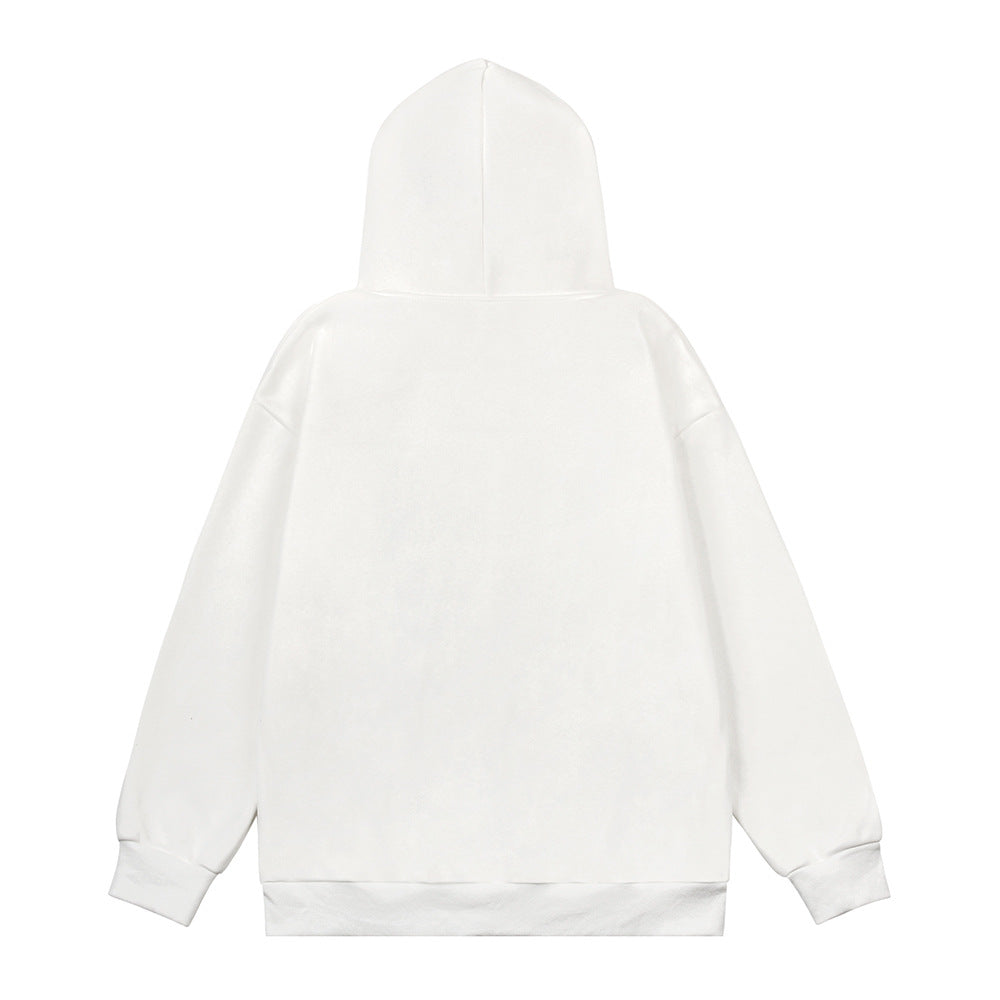 English Letters Printed Hoodie Men