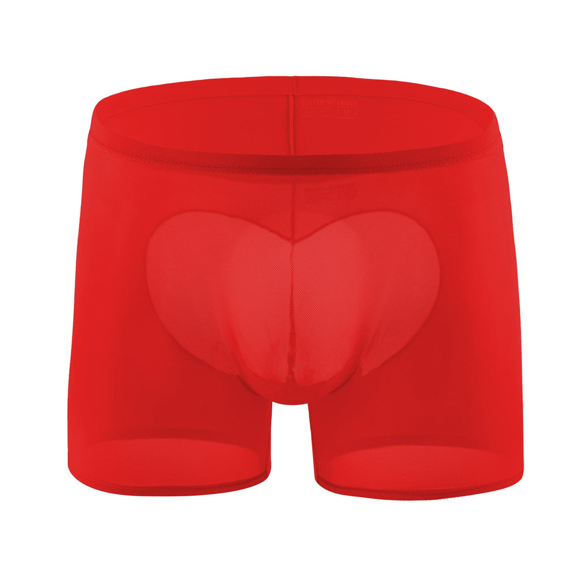 European Size New Mesh Ice Silk Stitching Underwear Heart-shaped Ultra-thin See-through Seamless Boxers
