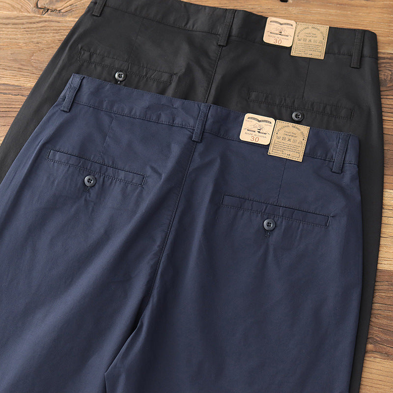 Summer Thin Breathable Casual Pants Men's Basic Style Tapered Stretch