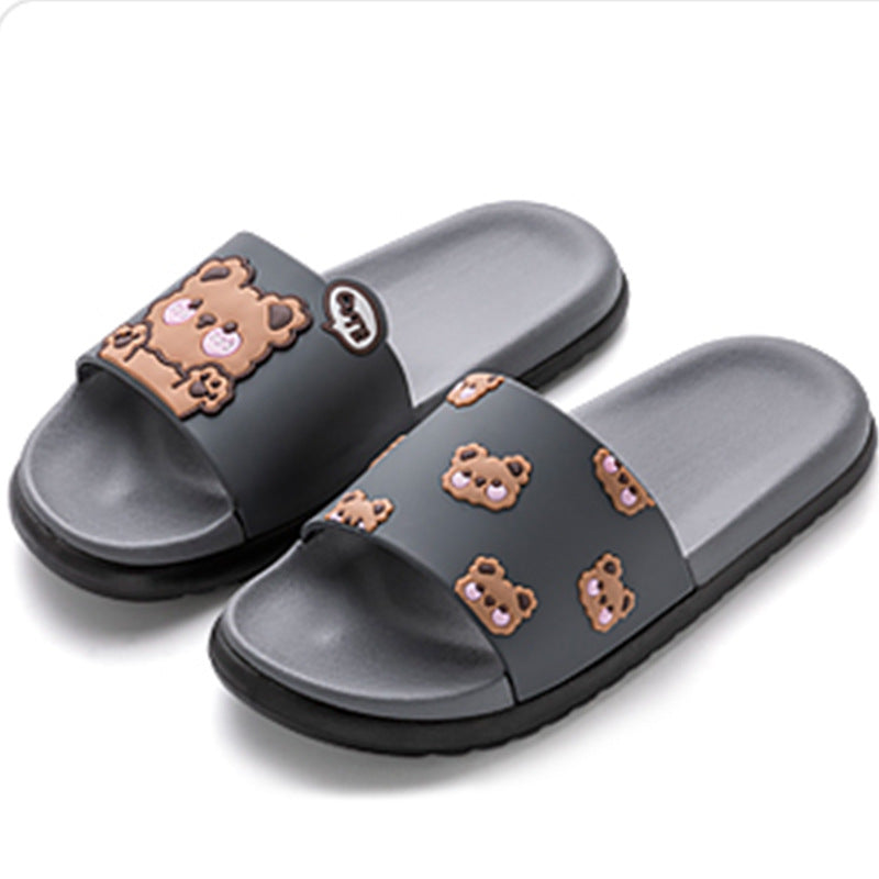 Cute Cartoon Bear Slippers For Men And Women New Non-slip