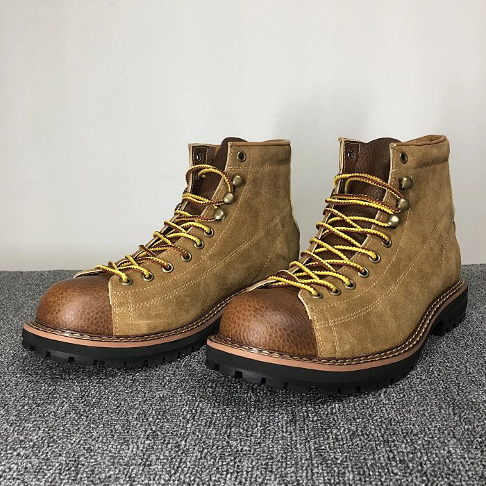 Autumn And Winter Men's Round Toe Fashion Casual Leather Shoes Martin Boots